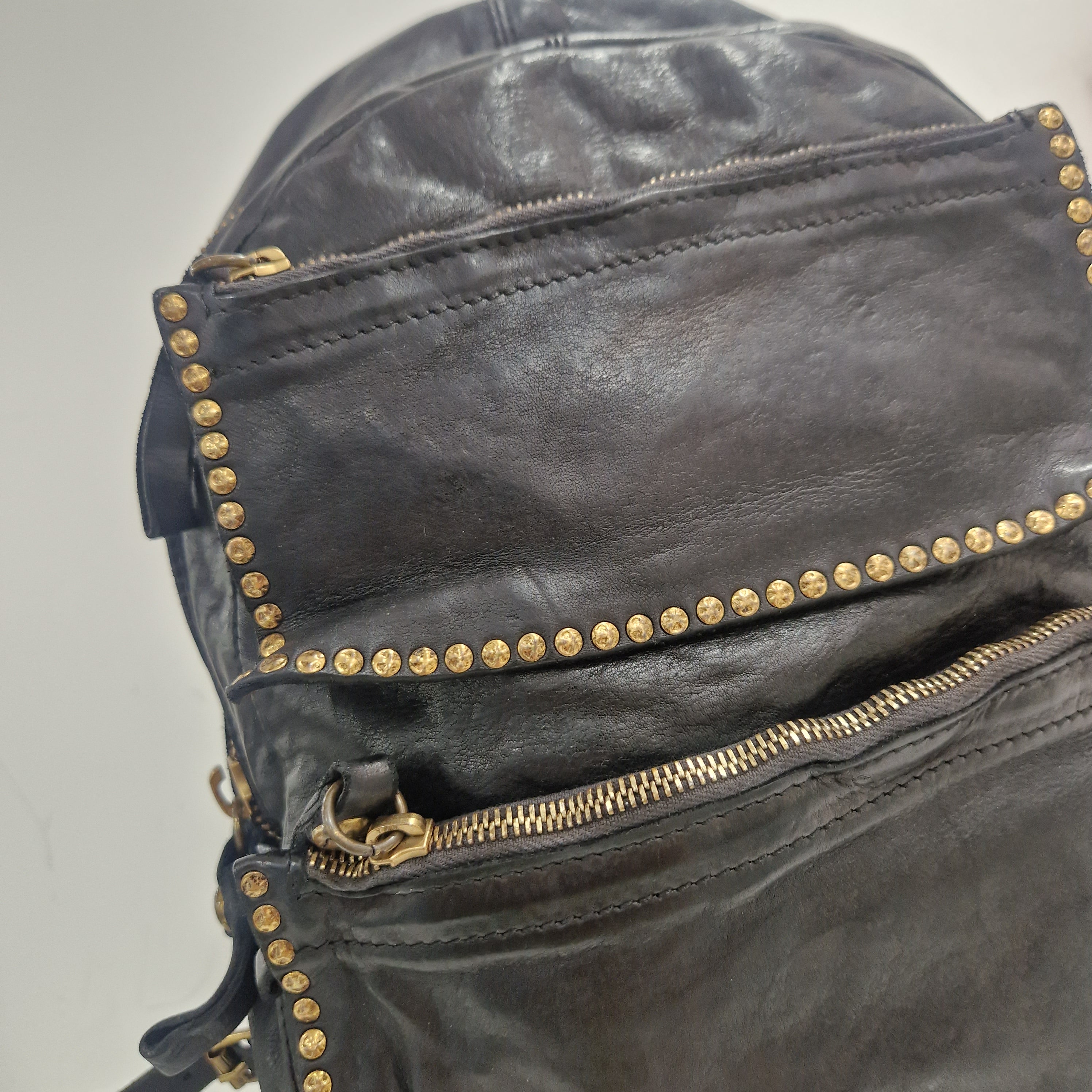 Campomaggi zaino nero accessori oro
