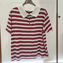 Kikisix T-shirt SUSANNA righe bordeaux