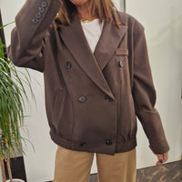 Giacca modello bomber over color t.moro