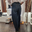 KIKISIX pantalone jeans baloon scuro