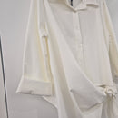 Camicia panna con fiocco