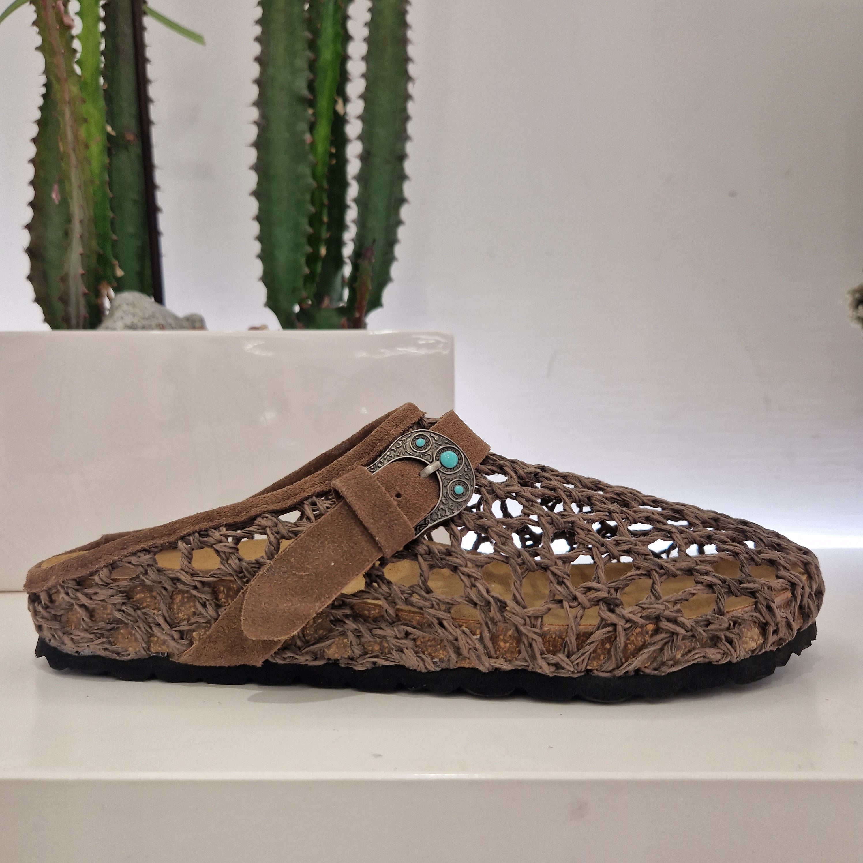 Taji sabot traforato color sand