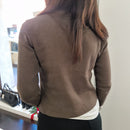 Cardigan giacca punto MILANO marrone