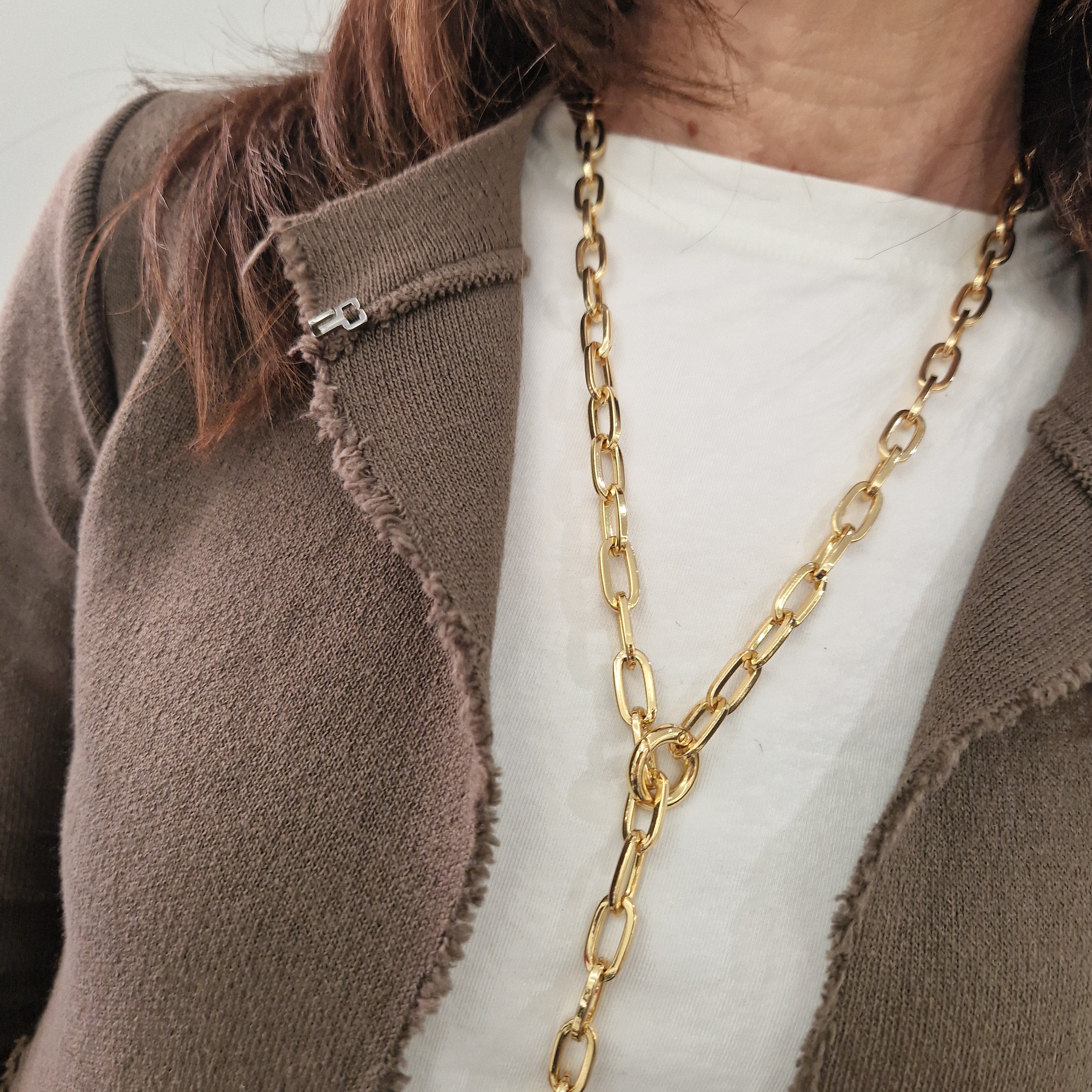 Cardigan giacca punto MILANO marrone