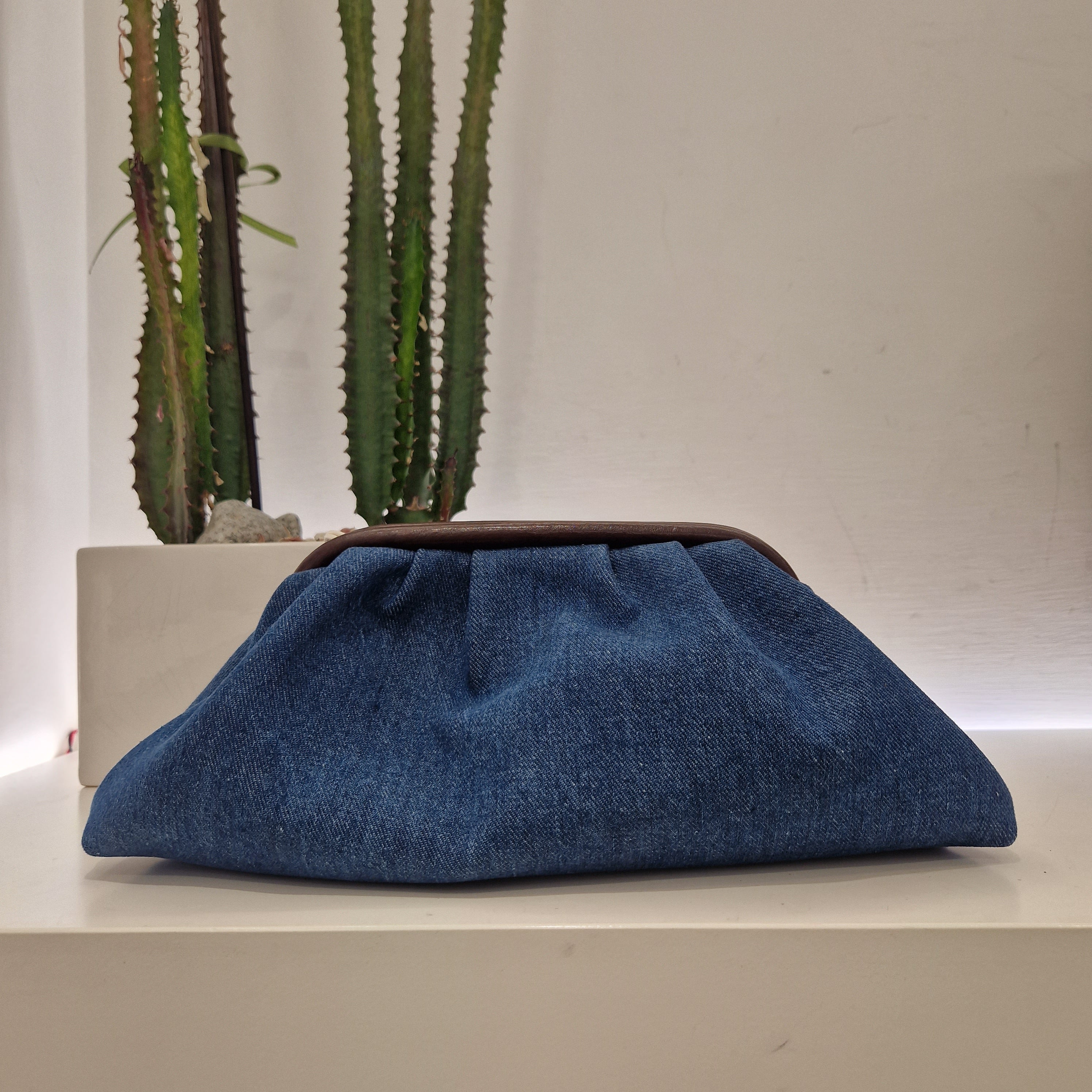 Alberto Luti maxi pochette in jeans