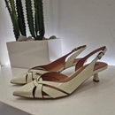Bibilou scarpa aperta panna  tacco 4 cm