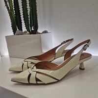 Bibilou scarpa aperta panna  tacco 4 cm