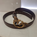 PINKO cintura 3 cm color marrone fibbia color oro