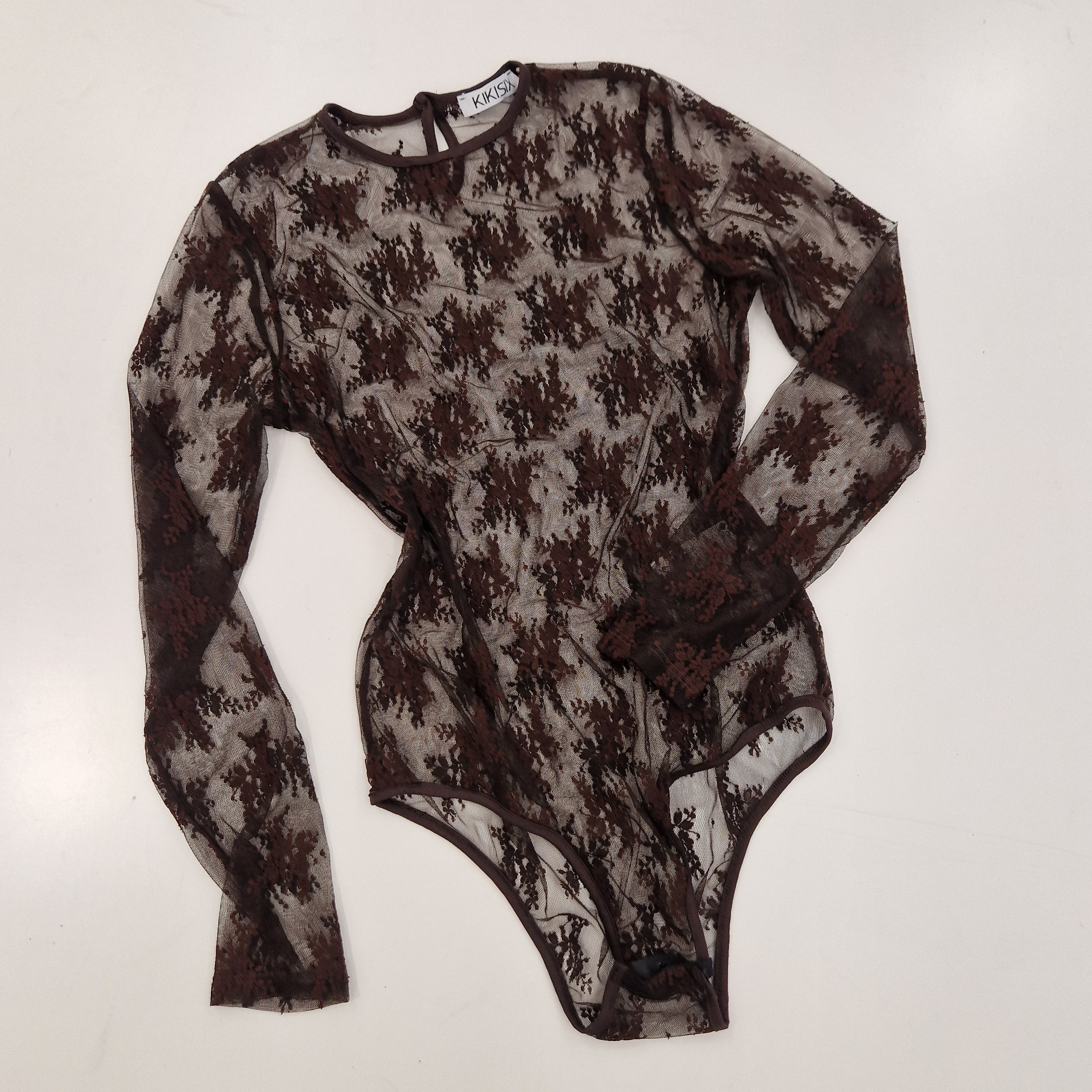 Kikisix body in pizzo marrone