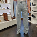 Pantalone jeans PREMIUM lavaggio chiaro  con strass