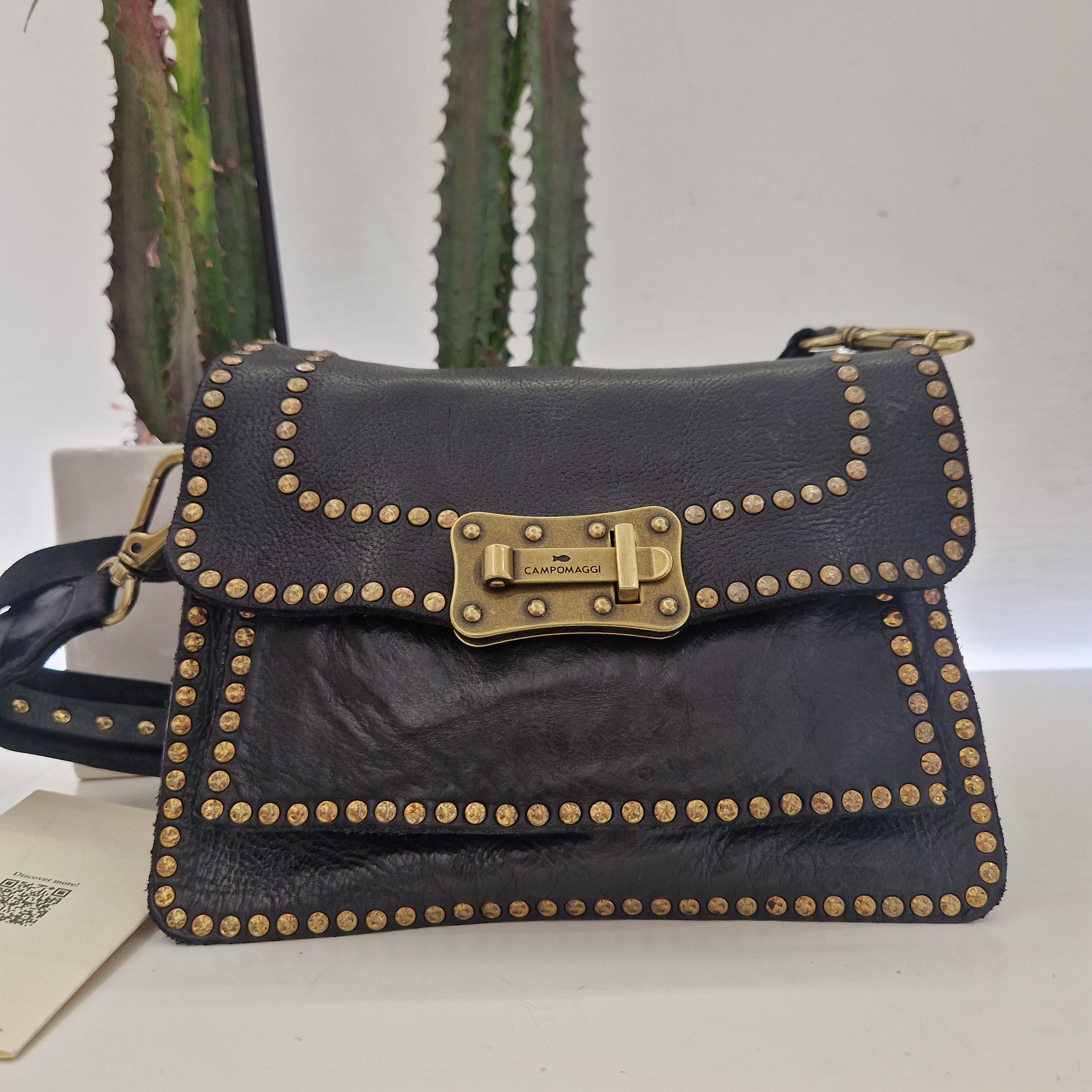 Campomaggi Agnese bag gold rivets 