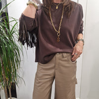 Felpa t.moro con frange  PREORDINE