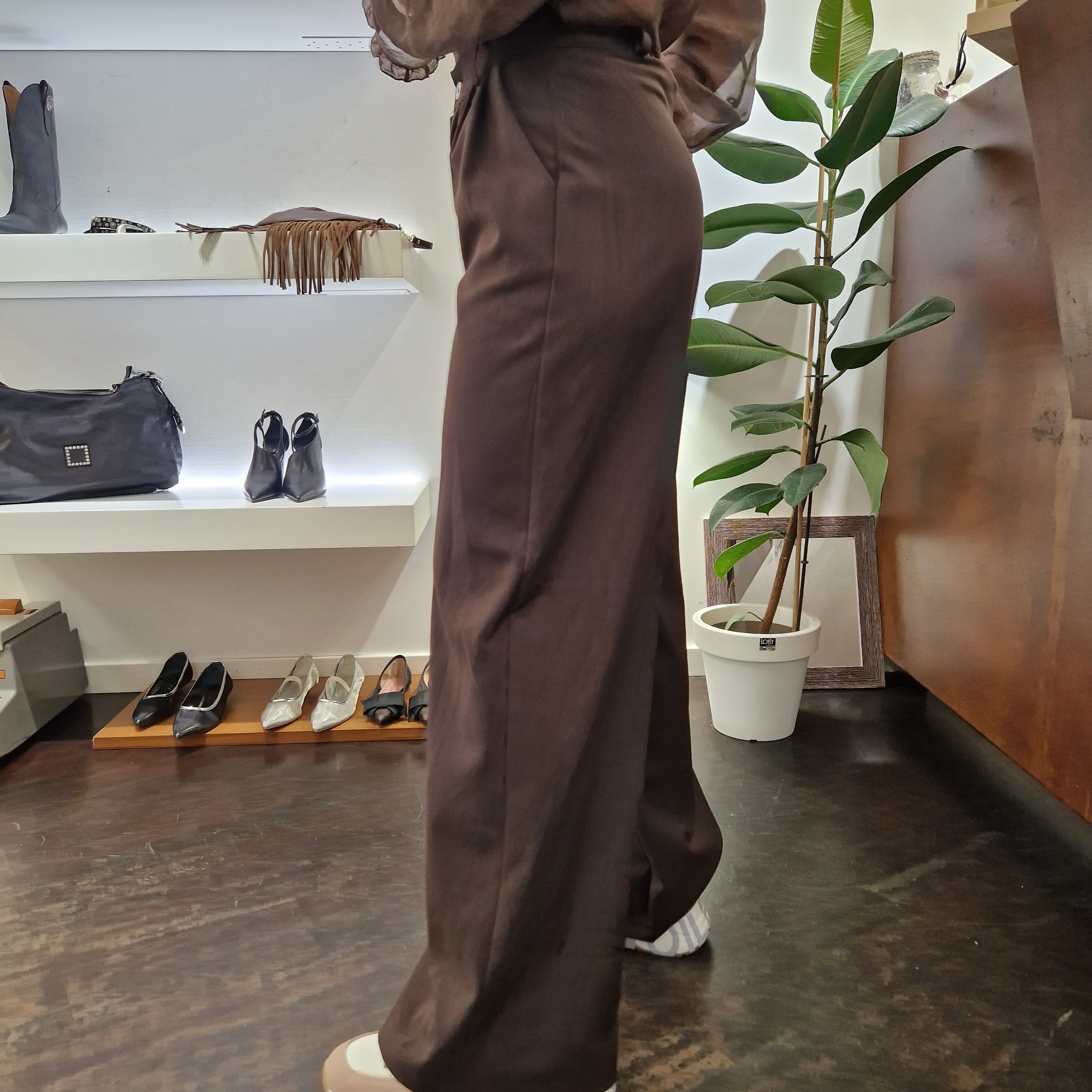 KIKISIX pantalone ILARIA marrone