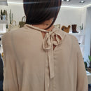 Kikisix camicia AGATA con fiocco color beige