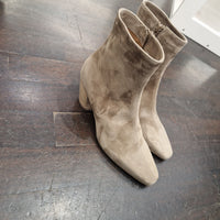 ENJOY stivaletto texano in pelle scamosciata color taupe