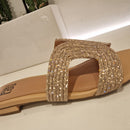 Bibilou ciabatta STRASS color cipria tacco 2 cm