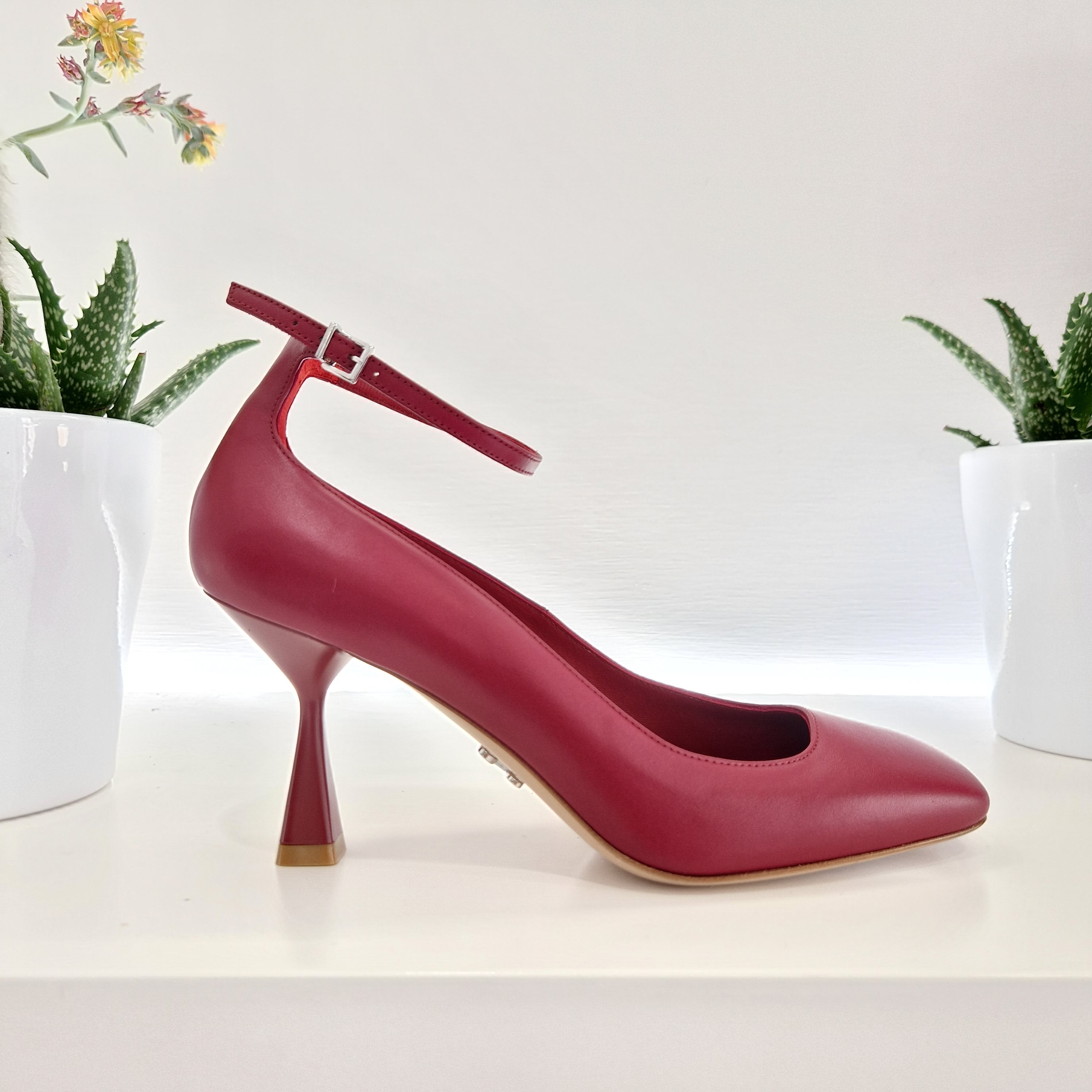 Sergio Levantesi burgundy strap shoe