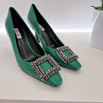 Bibilou decollete strass verde prato