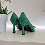 Bibilou decollete strass verde prato