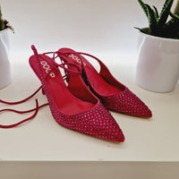 Doop fuxia strass