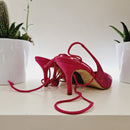 Doop fuxia strass