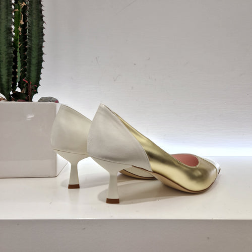 Isabelle Paris scarpa oro/bianca