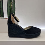 Espadrilles sandalo nero modello ANNA