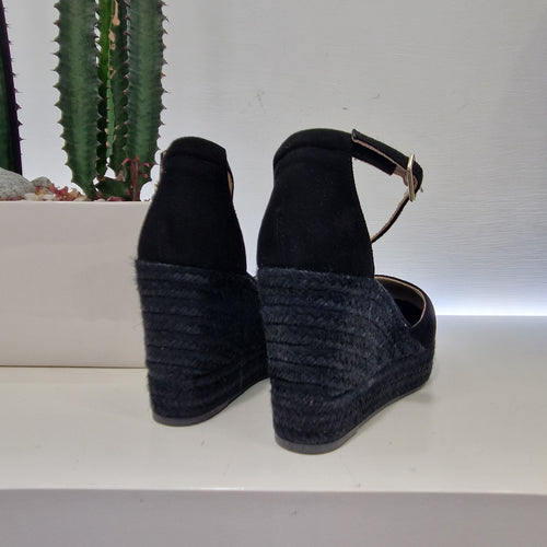Espadrilles sandalo nero modello ANNA
