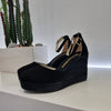 Espadrilles sandalo nero modello ANNA