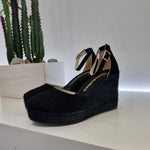 Espadrilles sandalo nero modello ANNA