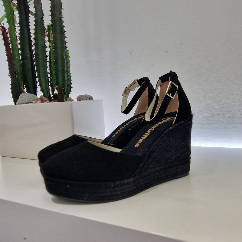Espadrilles sandalo nero modello ANNA