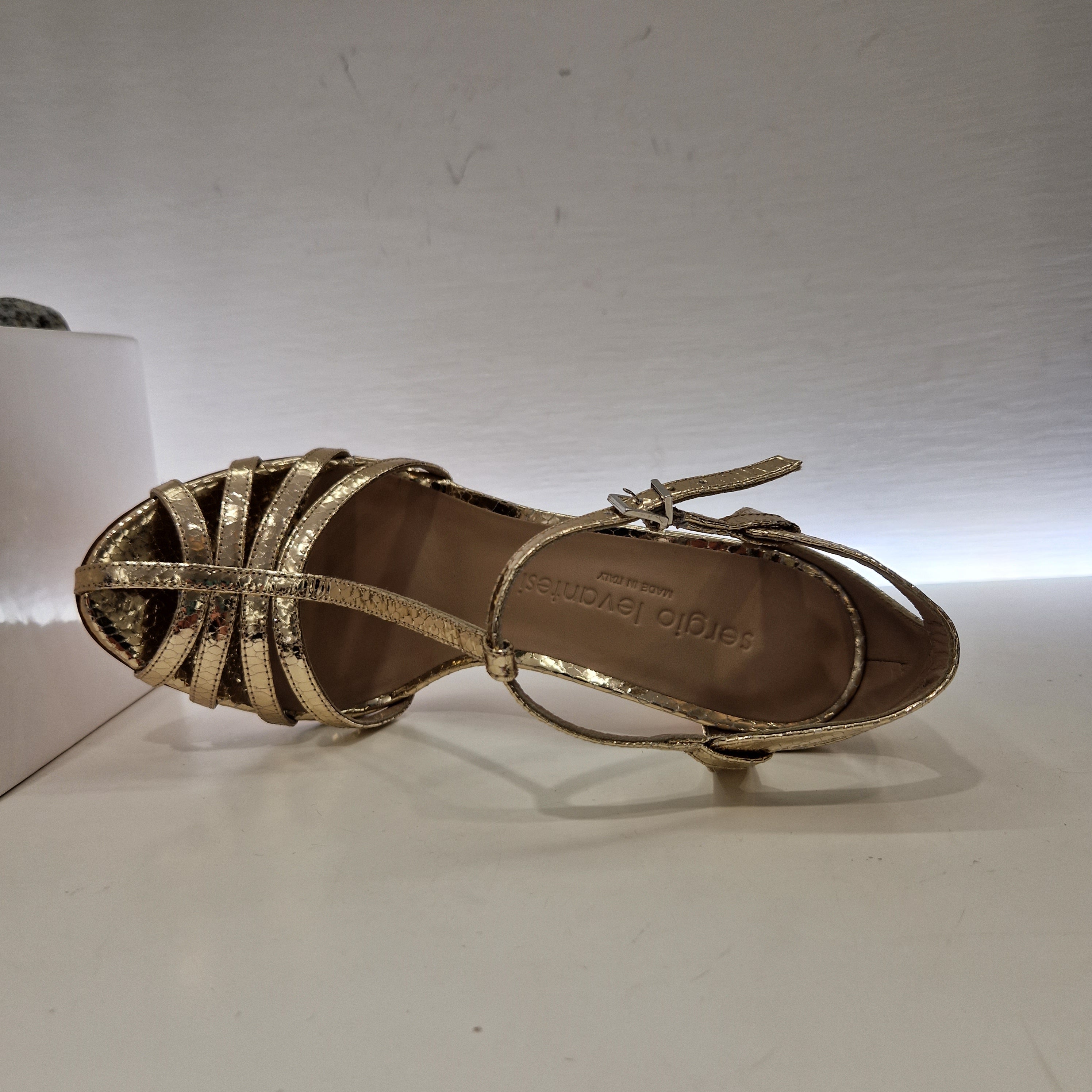 Sergio Levantesi gold sandal