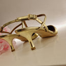 Doop gold open shoe