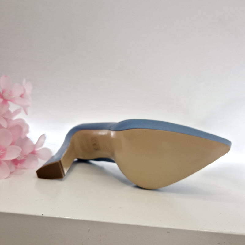 Dorico decollette nappa celeste