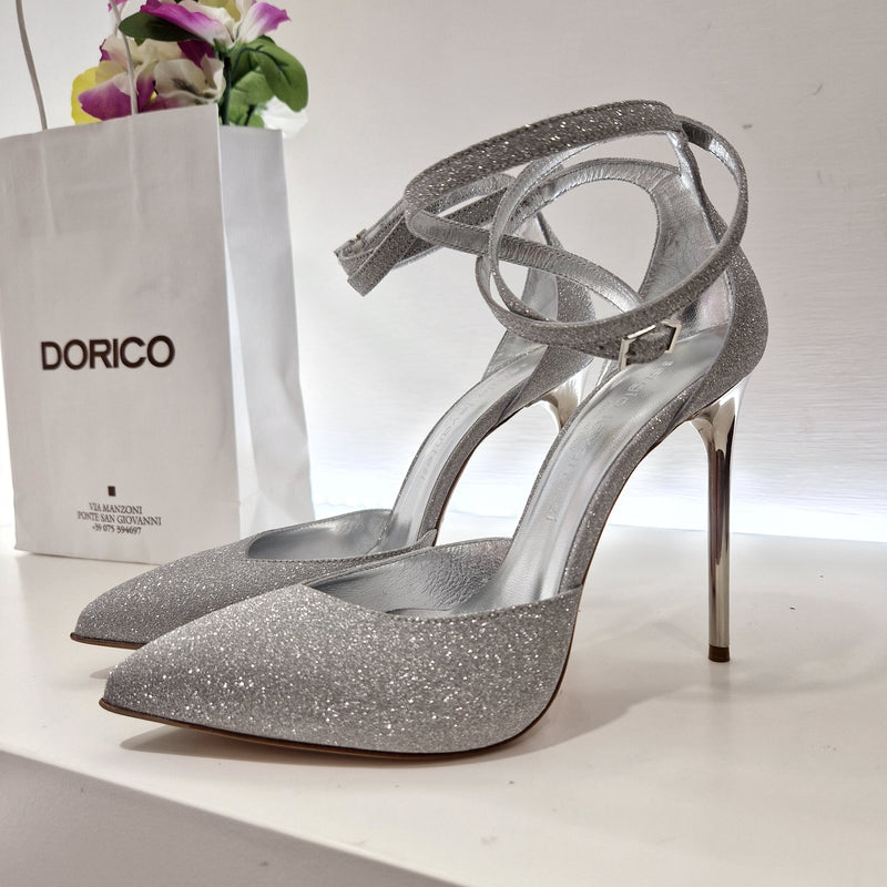 Sergio Levantesi scarpa glitter argento
