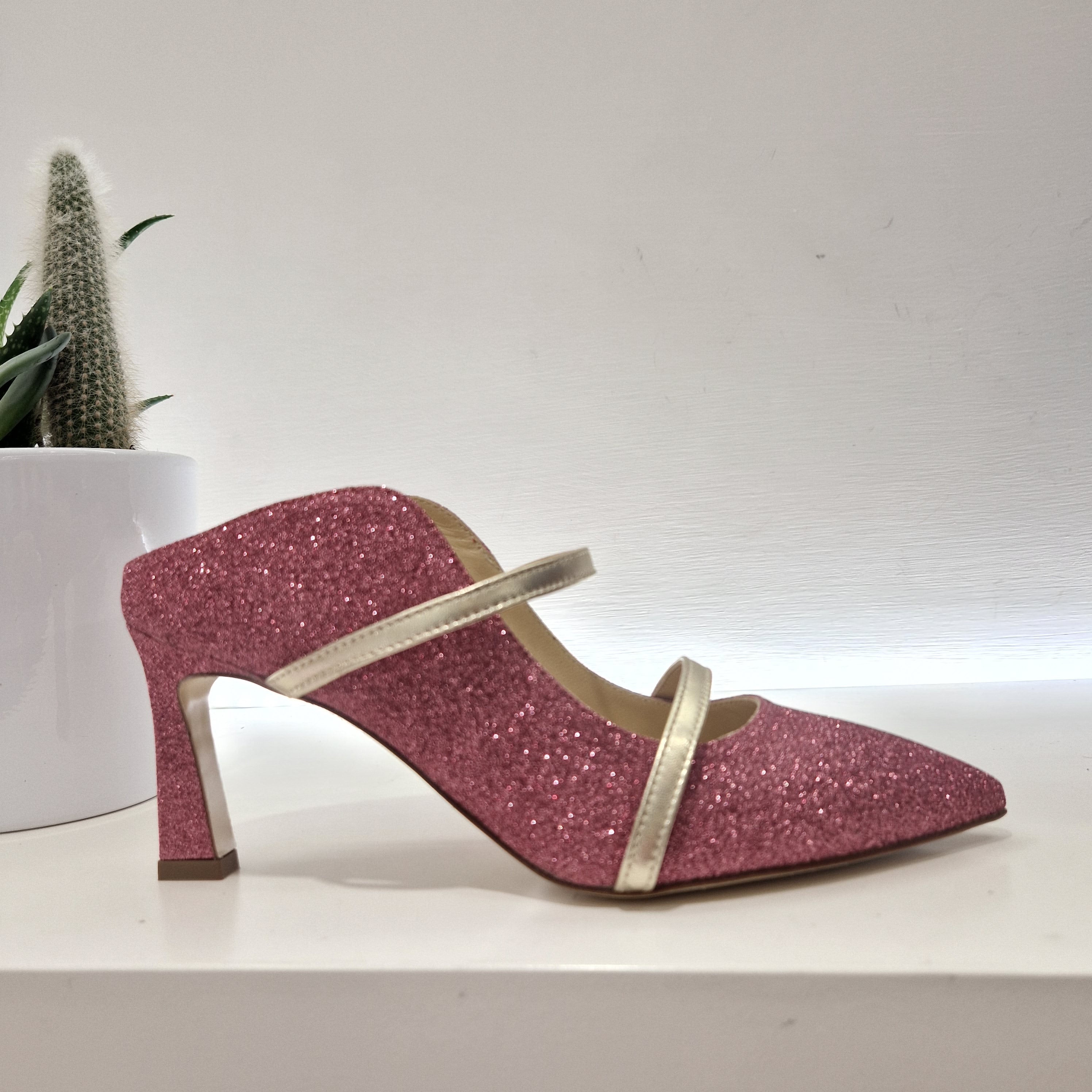 Dorico sabot glitter rosa