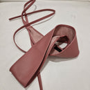 Cintura in pelle color rosa