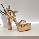 Giampaolo Viozzi rose gold sandal