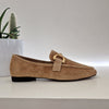 Bibilou mocassino suede color cuoio
