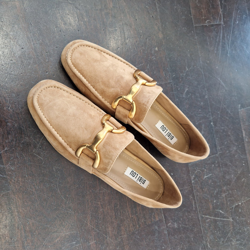 Bibilou mocassino suede color cuoio