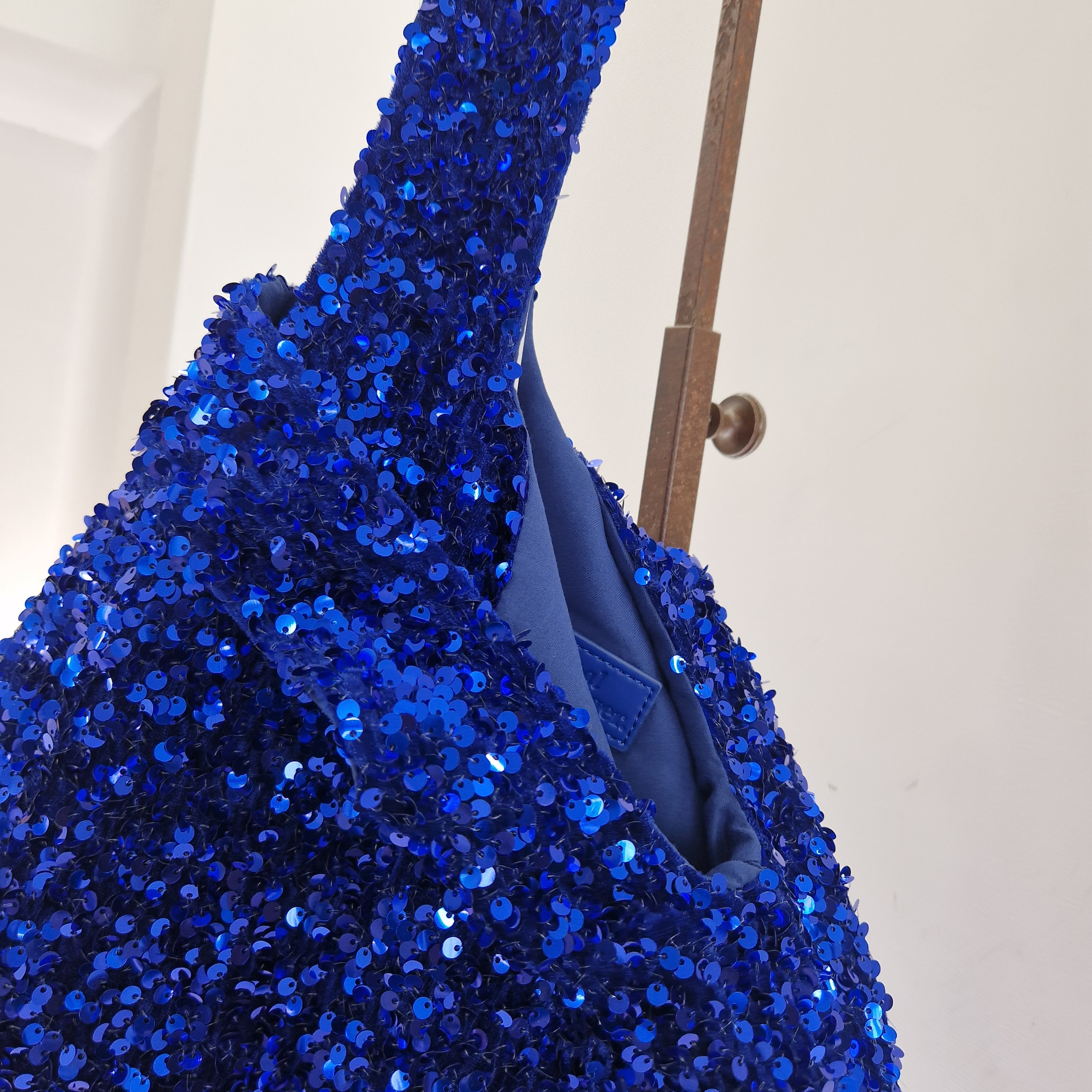Blue clutch bag
