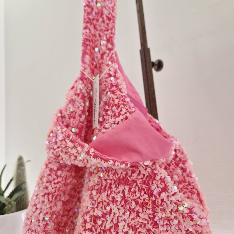 Pochettes paillette rosa