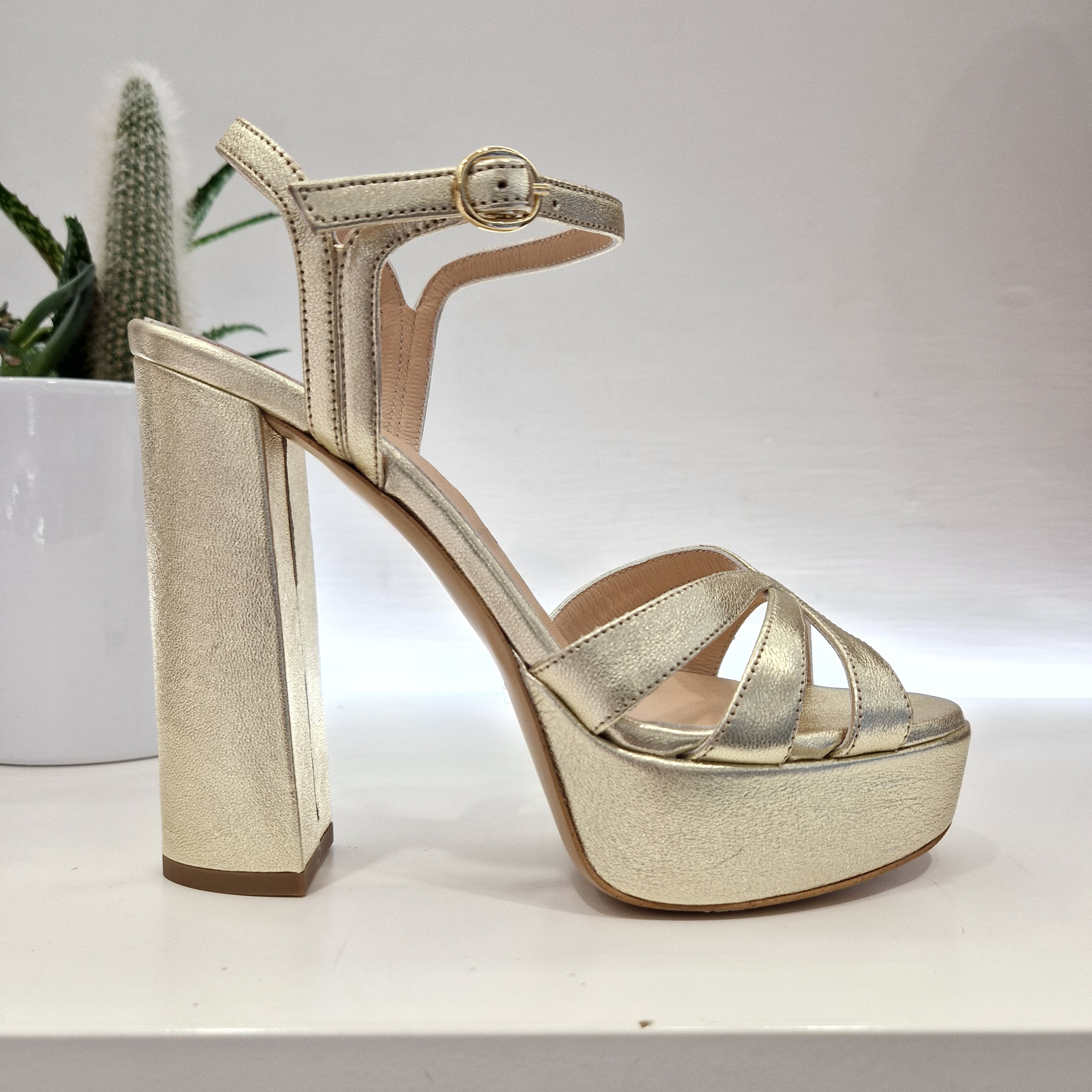 Marc Ellis gold plated sandal