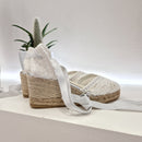 Espadrilles macramè bianco