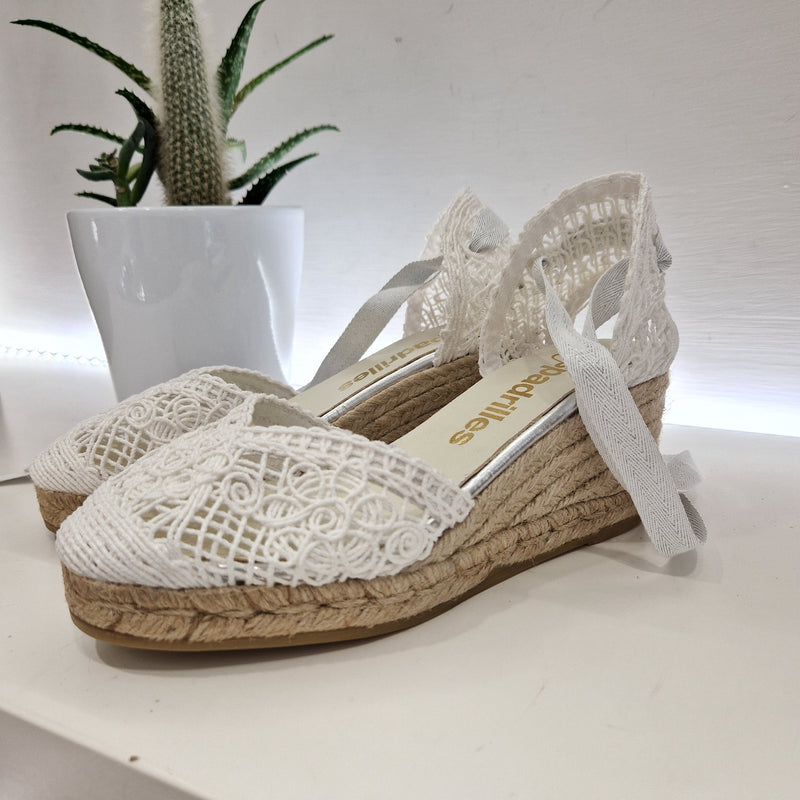 Espadrilles macramè bianco