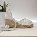 Espadrilles macramè bianco