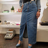Gonna lunga denim lavaggio medio