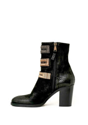 Bryan Blake gold button ankle boot