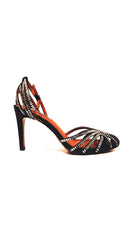 Bibilou sandalo nero strass