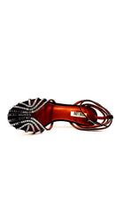 Bibilou sandalo nero strass